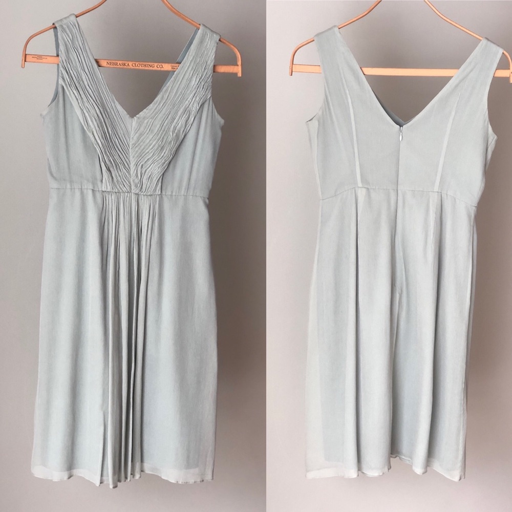 J. Crew bridesmaid dress, dusty shale
